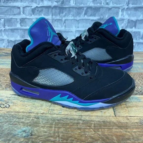 Nike Jordan 5 Retro Low Golf Shoes Black Grape‎ Purple CU4523-001 Mens Size 6